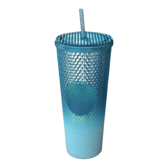 2023 Starbucks Gradient Blue Bling Ombre Studded Venti Tumbler - Picture 1 of 10